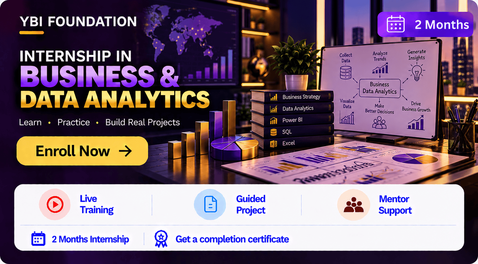 2 Months Business and Data Analytics Internship with Certificate