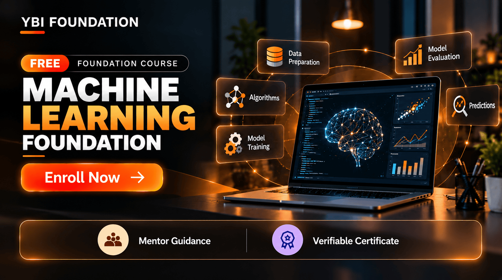 FREE Foundation Course with Certificate: Machine Learning Foundation